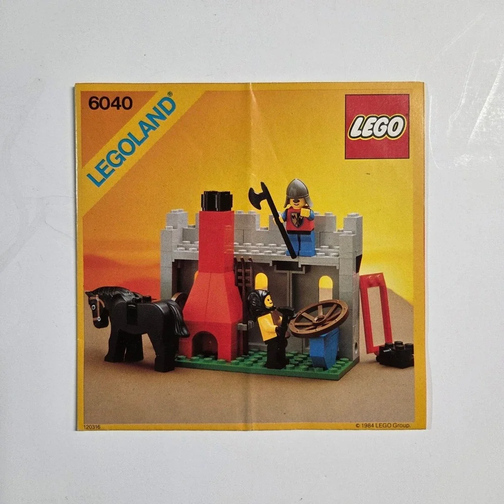 LEGO 6040 Blacksmith Shop Instructions Manual Vintage 1984 Legoland Castle Theme